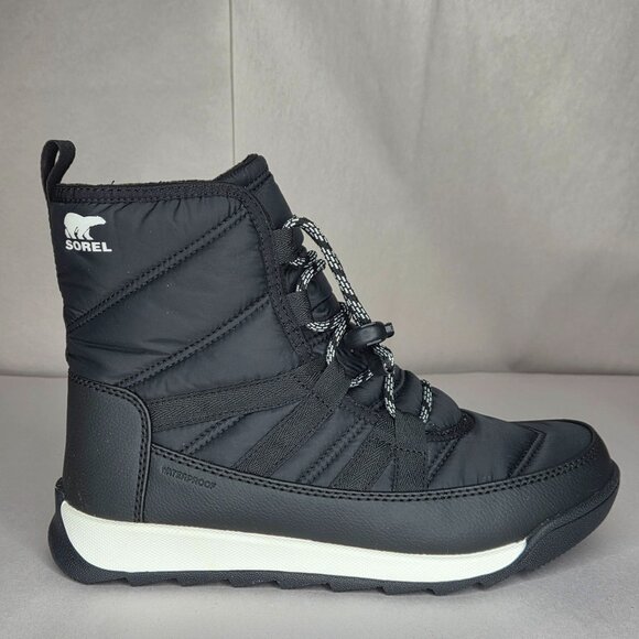 Sorel Youth Whitney II Plus Lace-Up Black Boots - Picture 1 of 7